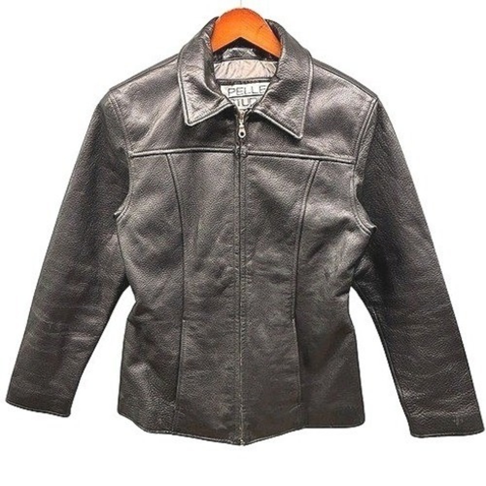 Pelle Studio Wilsons Leather Jacket Womens M Black Zip Thinsulate Lined Moto